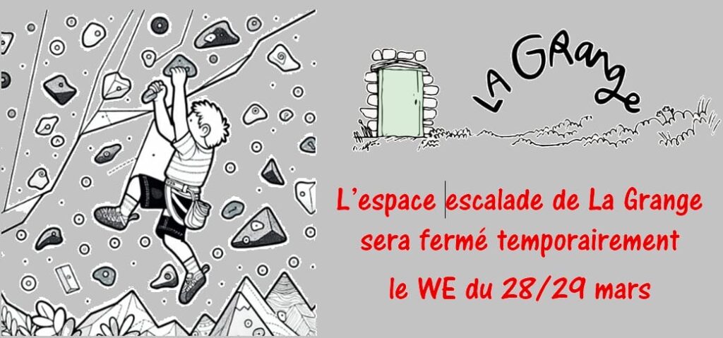 ESPACE ESCALADE INACCESSIBLE WE DU 28-29 MARS