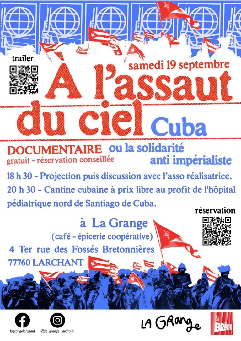 Projo du docu  A l&rsquo;assaut du ciel   suivie d&rsquo;une cantine cubaine !!!